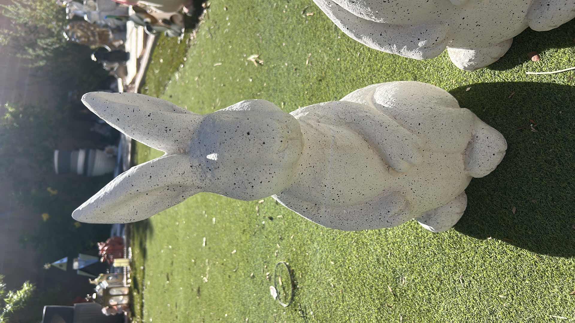 Photo 1 of 2 BUNNY FIGURES OUTDOOR DECOR H19”