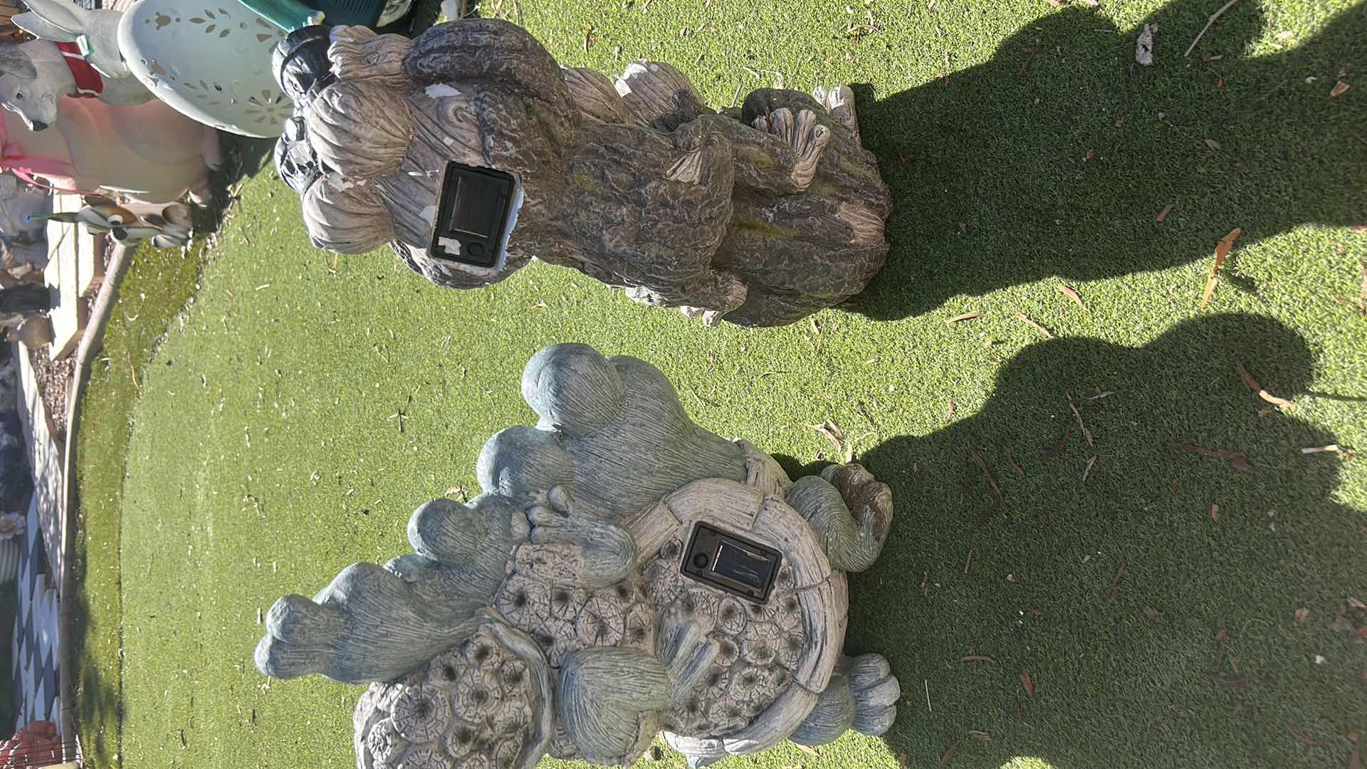 Photo 1 of FROG AND SNAIL STATUES OUTDOOR DECOR- SOLAR LIGHTING (TALLEST H20”)