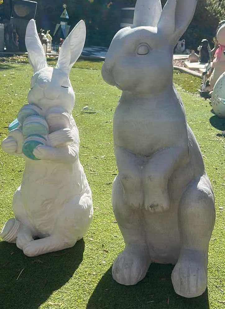 Photo 1 of RABBIT FIGURINES OUTDOOR DECOR (TALLEST H28”)