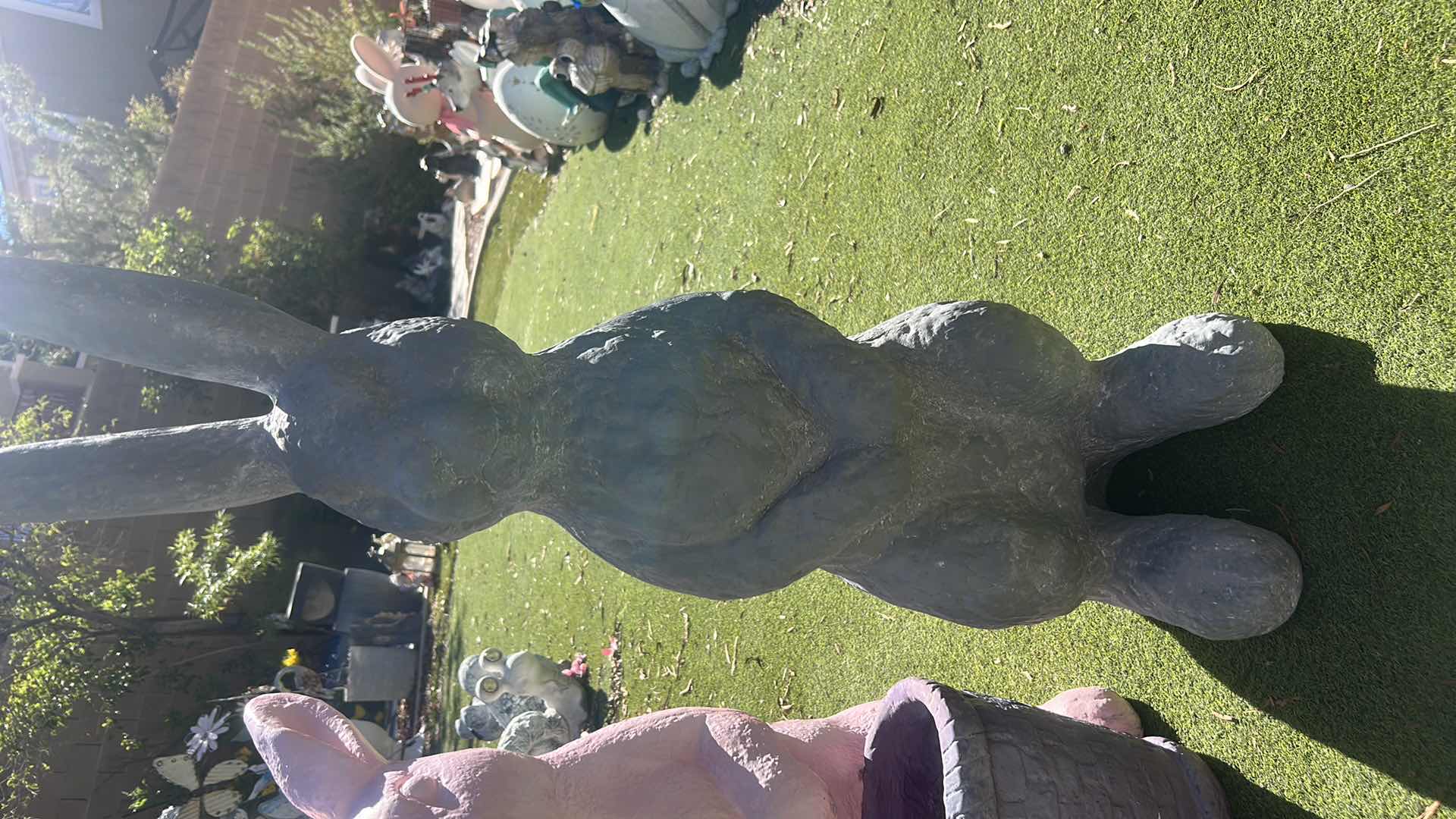Photo 1 of LARGE RABBIT OUTDOOR DECOR STATUES (TALLEST H36”)