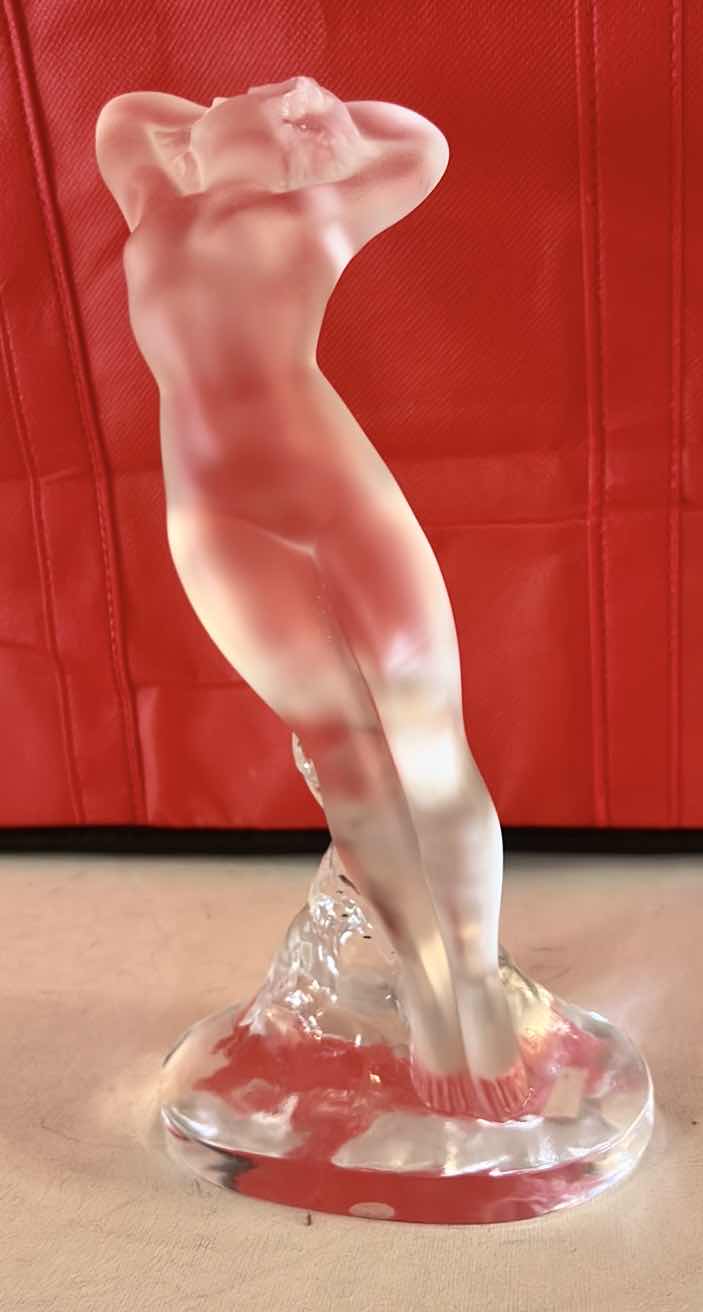 View 5 of LALIQUE CRYSTAL FIGURINE, NUDE DANCING WOMAN H10”