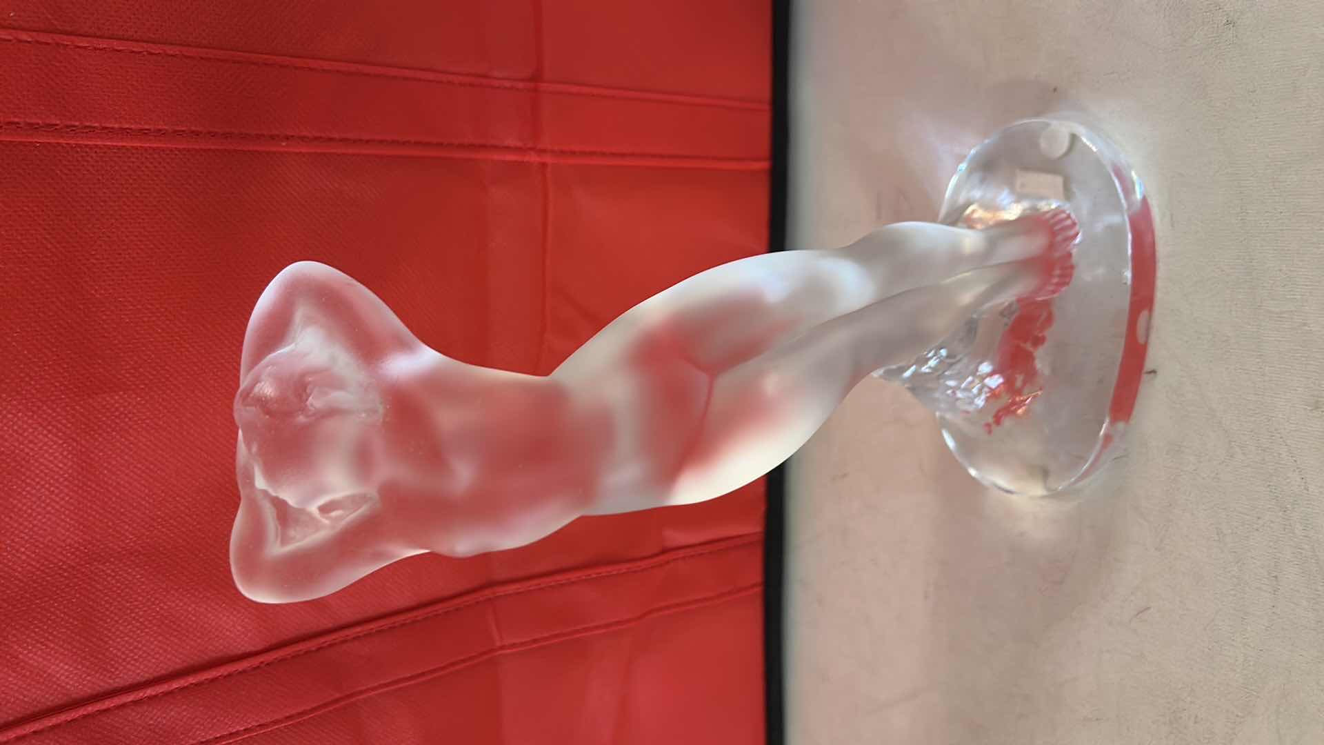 View 3 of LALIQUE CRYSTAL FIGURINE, NUDE DANCING WOMAN H10”