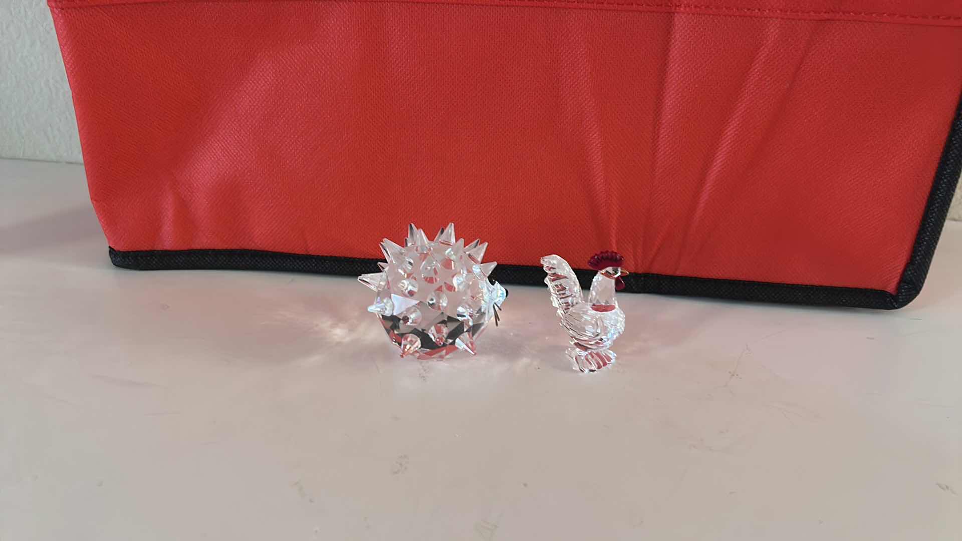 Photo 1 of 2 SWAROVSKI CRYSTAL FIGURINES/ HEDGEHOG H2.25” & ROOSTER