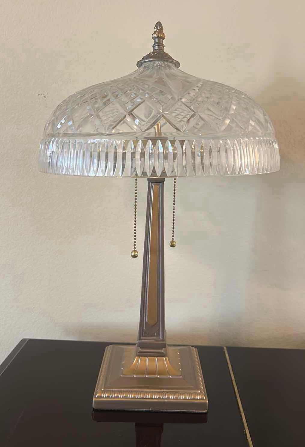 Photo 1 of WATERFORD CRYSTAL BEAUMONT TABLE LAMP H22”