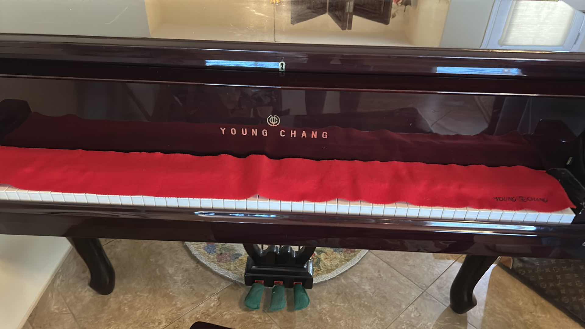 Photo 1 of YOUNG CHANG FRENCH PROVINCIAL STYLE MAHOGANY BABY GRAND PIANO & STOOL