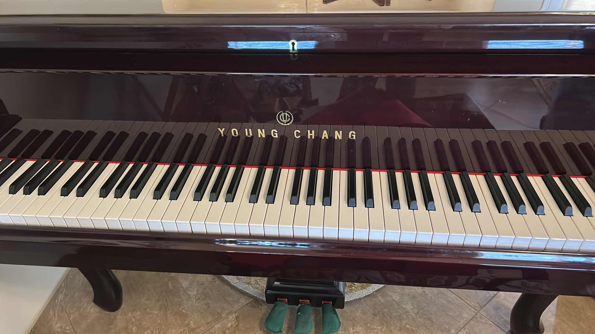 Photo 1 of YOUNG CHANG FRENCH PROVINCIAL STYLE MAHOGANY BABY GRAND PIANO & STOOL