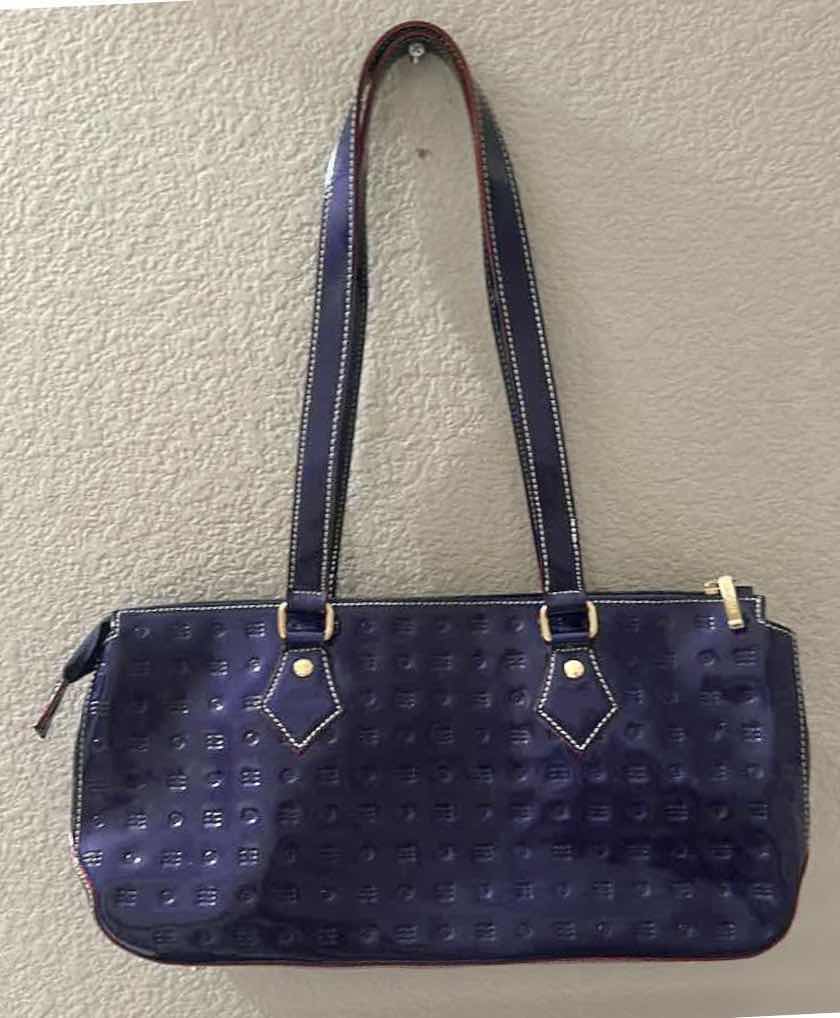 Photo 1 of AUTHENTIC ARCADIA GENUINE PATENT LEATHER EMBOSSED SHOULDER BAG/SATCHEL