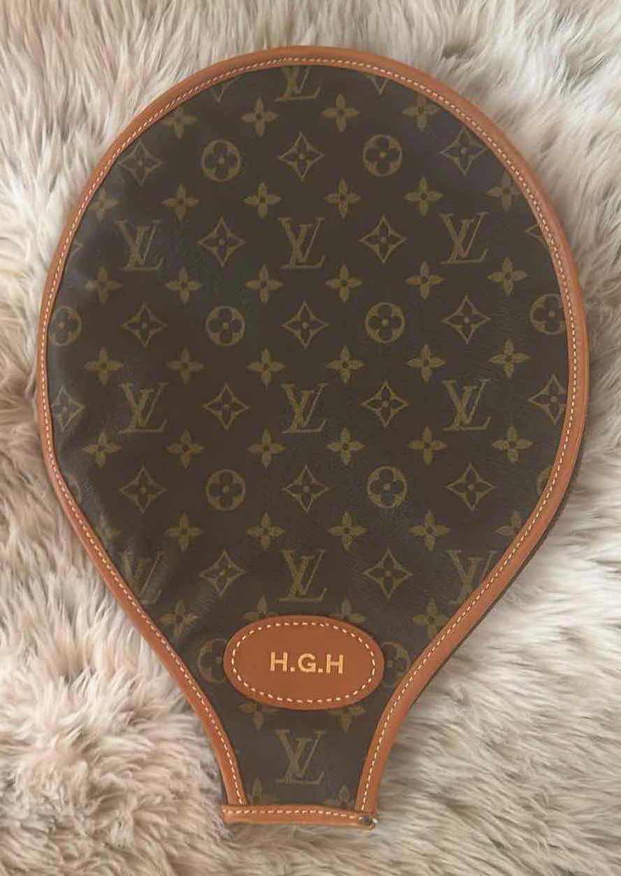 Photo 1 of AUTHENTIC LOUIS VUITTON: VINTAGE MONOGRAM CANVAS TENNIS RACKET COVER