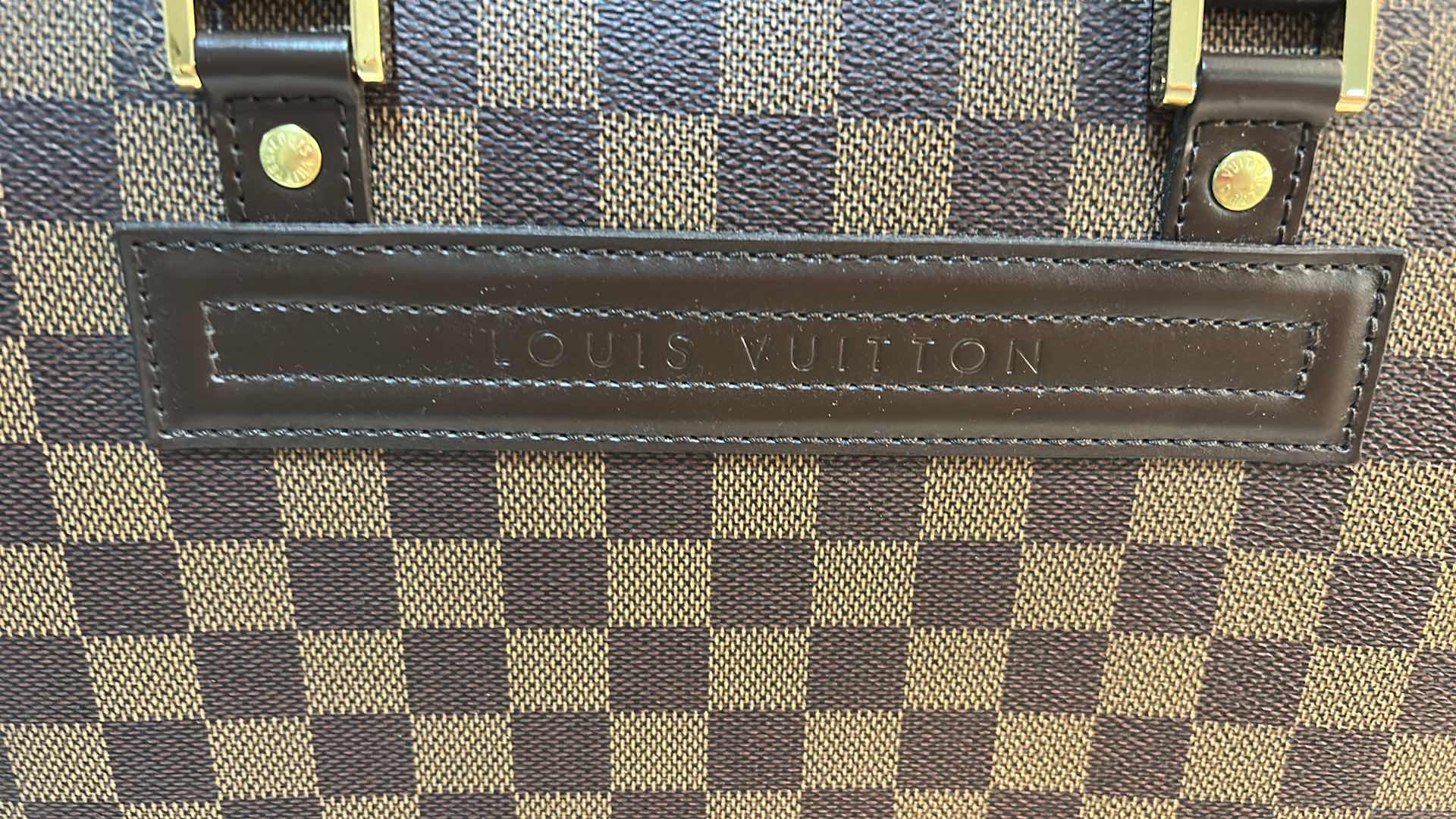 Photo 1 of AUTHENTICATED LOUIS VUITTON: DAMIER EBENE NOLITA BAG