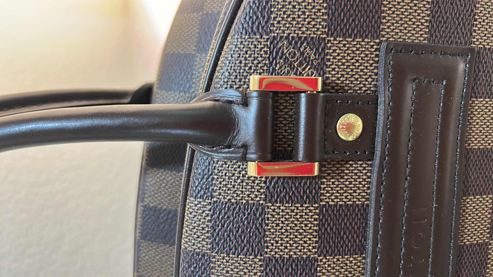 Photo 1 of AUTHENTICATED LOUIS VUITTON: DAMIER EBENE NOLITA BAG