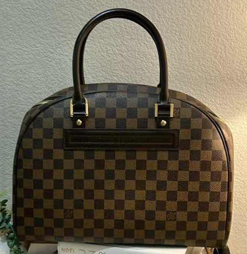 Photo 1 of AUTHENTICATED LOUIS VUITTON: DAMIER EBENE NOLITA BAG
