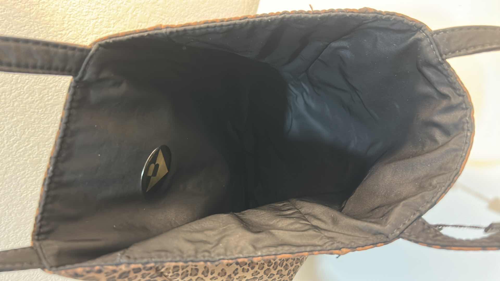 Photo 1 of NOT AUTHENTICATED BOTTEGA VENETA REVERSIBLE, LEOPARD, PRINT, NYLON TOTE BAG