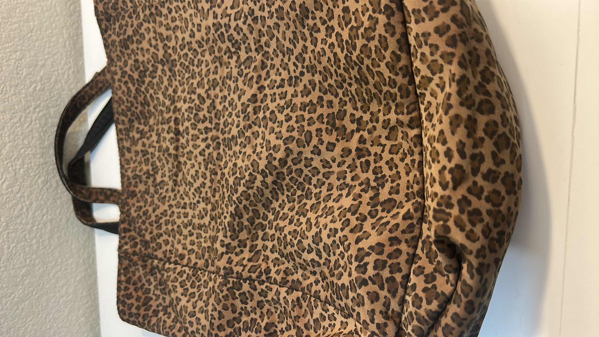 Photo 1 of NOT AUTHENTICATED BOTTEGA VENETA REVERSIBLE, LEOPARD, PRINT, NYLON TOTE BAG