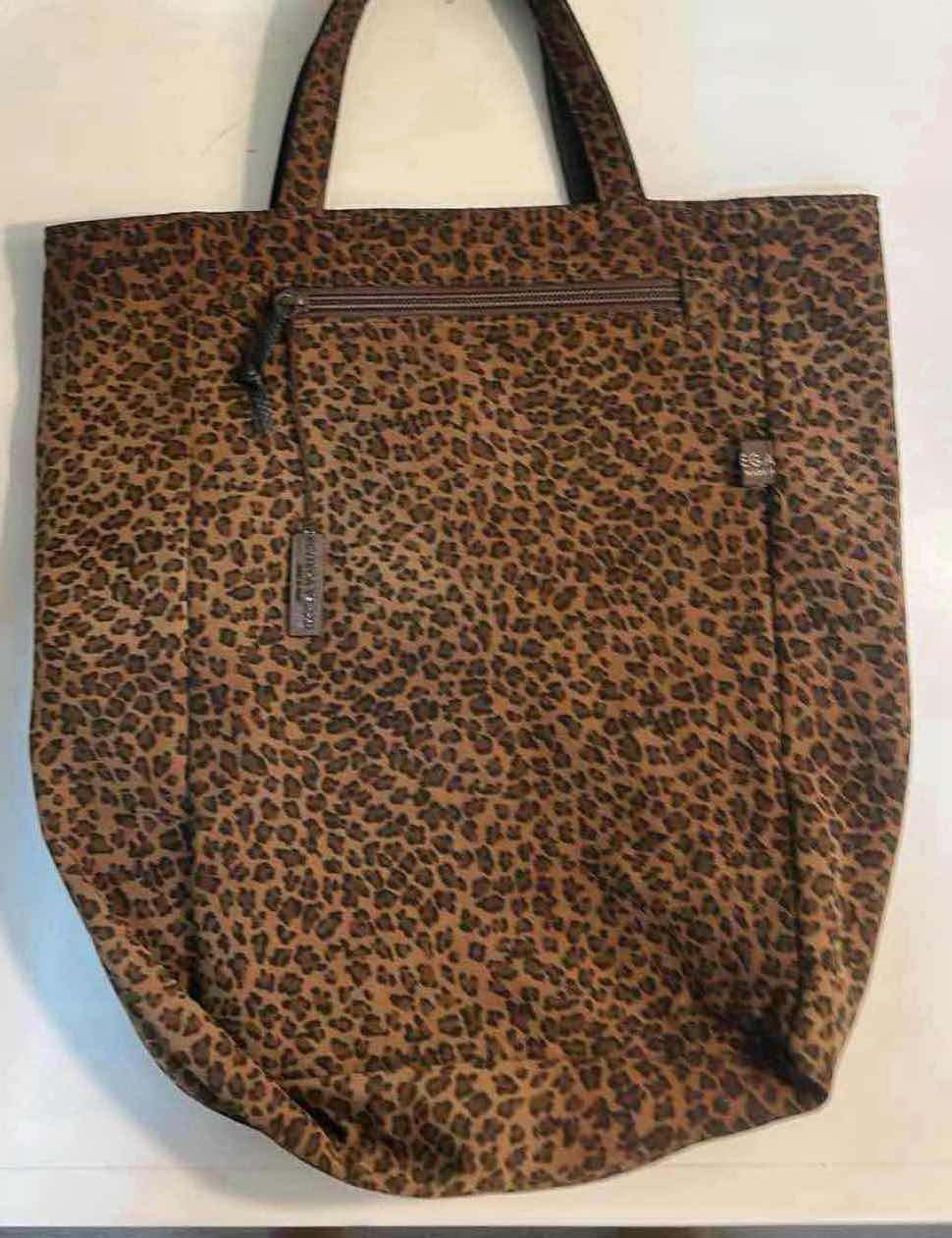 Photo 1 of NOT AUTHENTICATED BOTTEGA VENETA REVERSIBLE, LEOPARD, PRINT, NYLON TOTE BAG