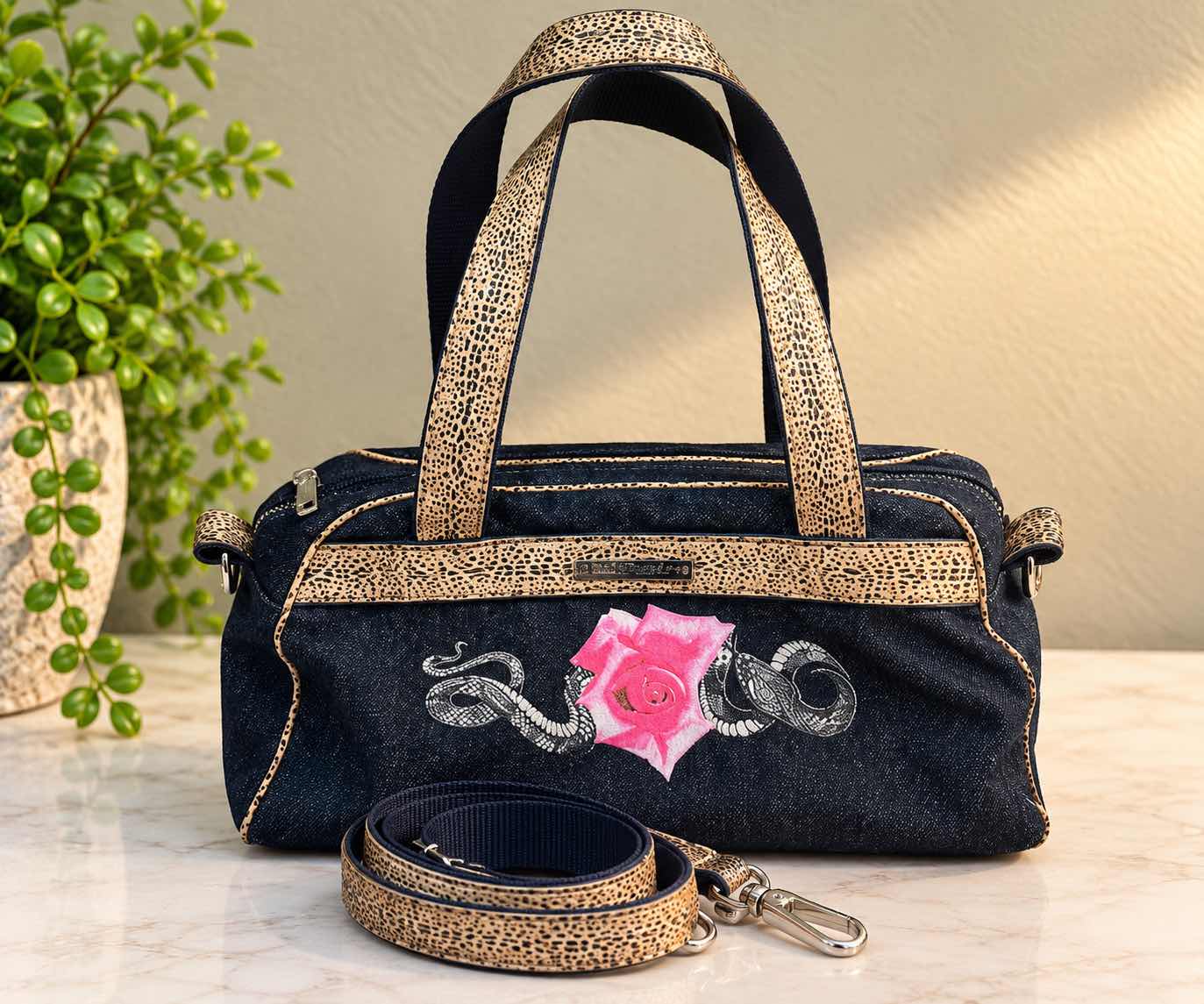 Photo 1 of BLACK DENIM SHOULDER BAG