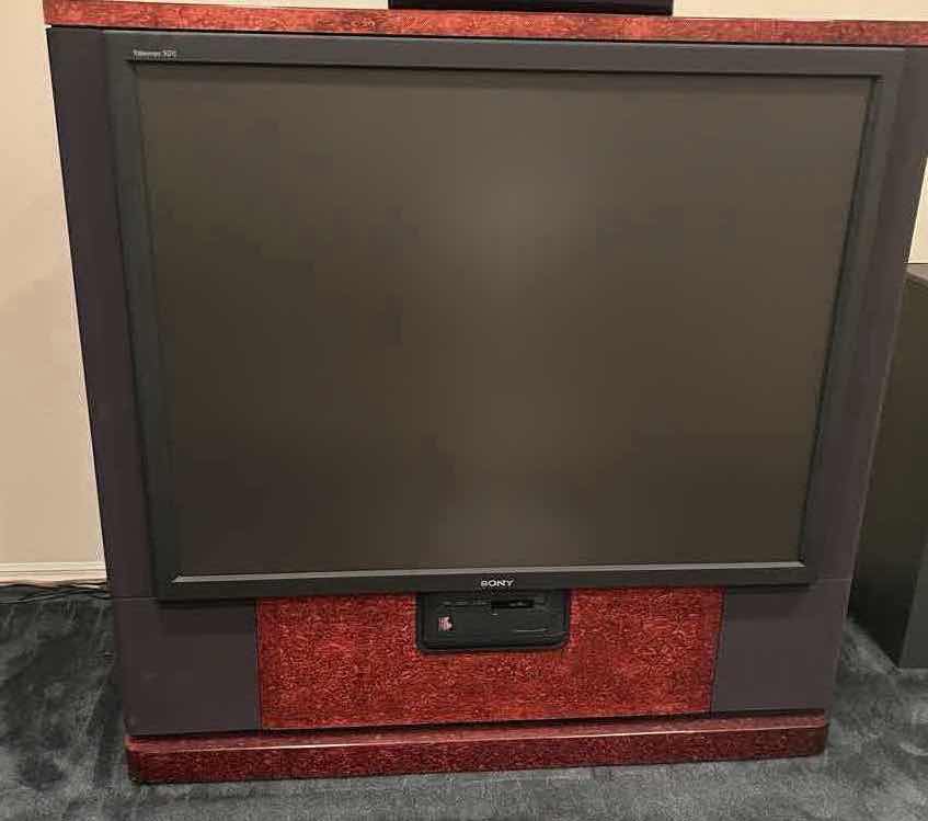 Photo 1 of LARGE VINTAGE SONY GRAND WEGA REAR PROJECTION TELEVISION W REMOTE 59" X 18" H 59"