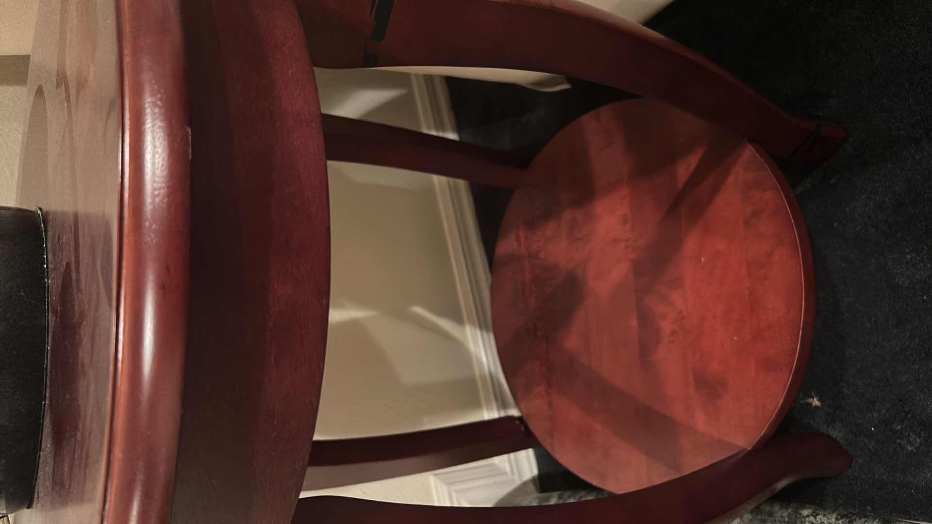 Photo 1 of POWELL ROUND CHERRY SIDE TABLE H 24"