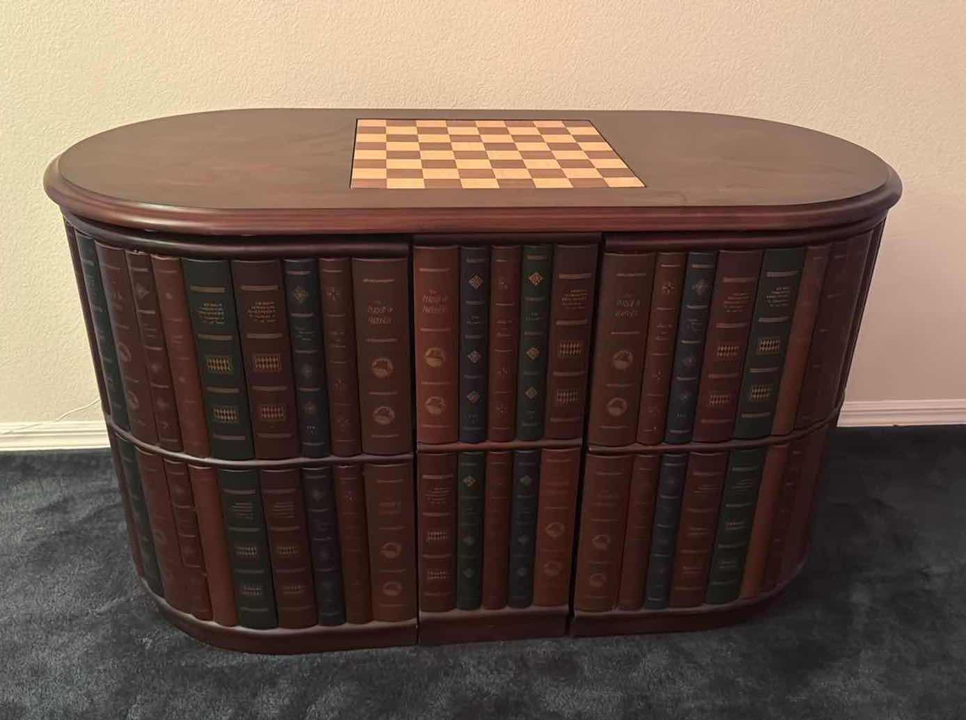 Photo 1 of TOSCANO NETTLESTONE LIBRARY NESTING GAME TABLE W CHAIRS (49”x24” H30”)-GAME ACCESSORIES INCLUDED