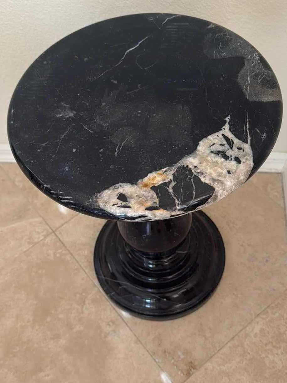 Photo 1 of 14” ROUND GREEN MARBLE STAND H19”