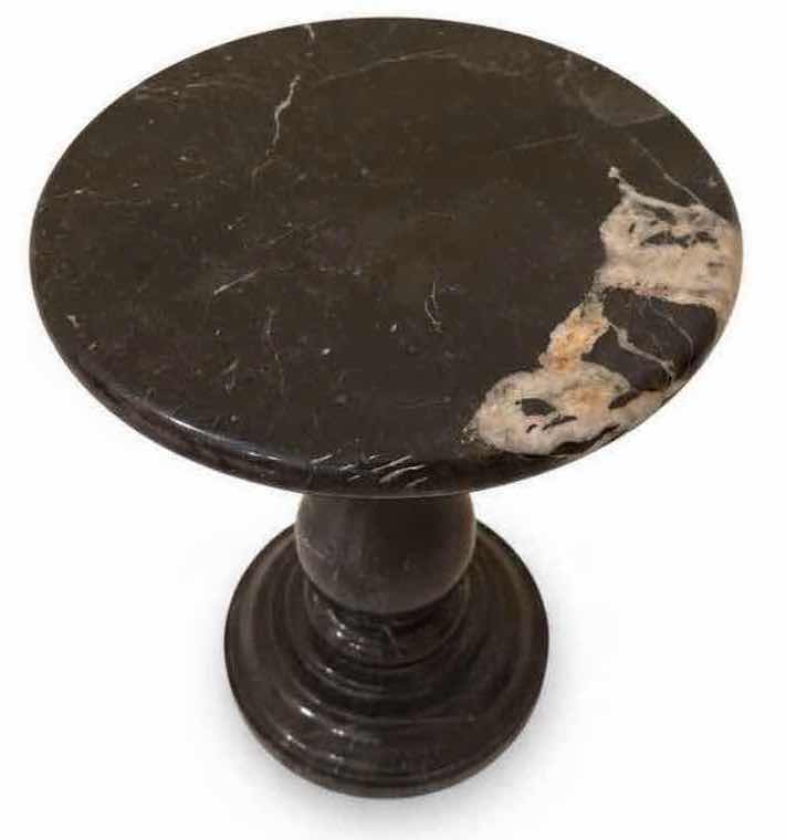 Photo 1 of 14” ROUND GREEN MARBLE STAND H19”