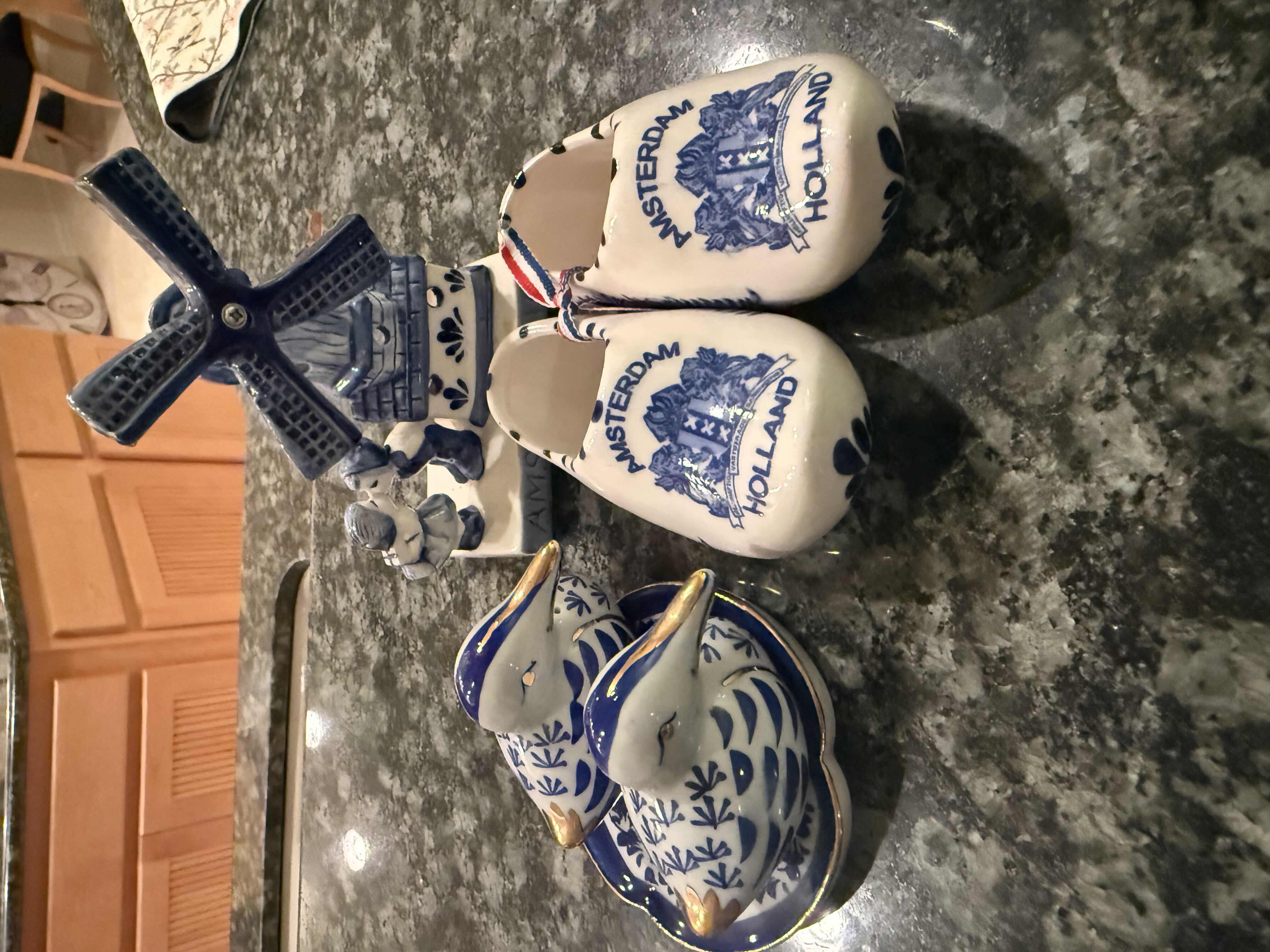 Photo 1 of 3-BLUE & WHITE CERAMIC COLLECTIBLES