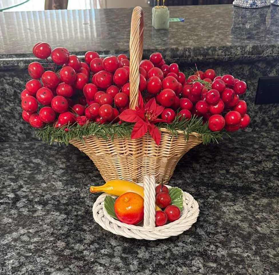 Photo 1 of 2-DECORATIVE FRUIT BASKETS