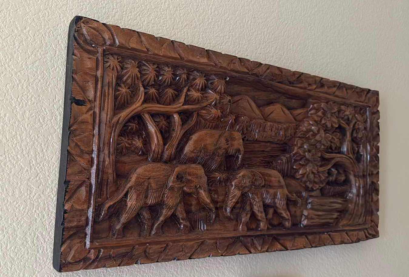 Photo 1 of WOOD ELEPHANT 3D WALL ART 24”x12”