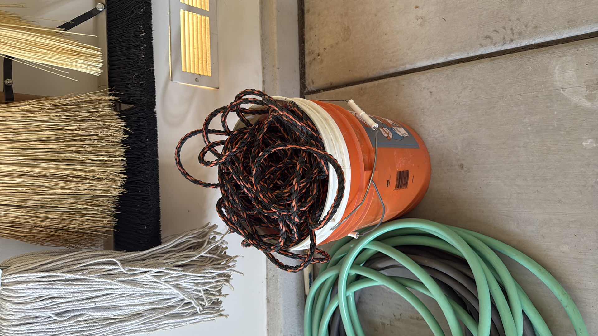 Photo 1 of CLEANING SUPPLIES, HOSE, ROPES