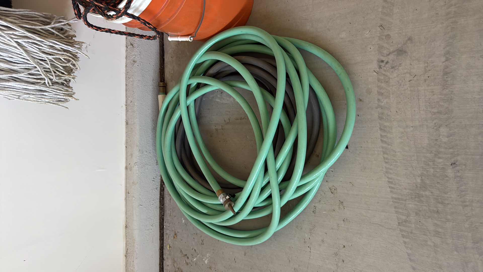 Photo 1 of CLEANING SUPPLIES, HOSE, ROPES