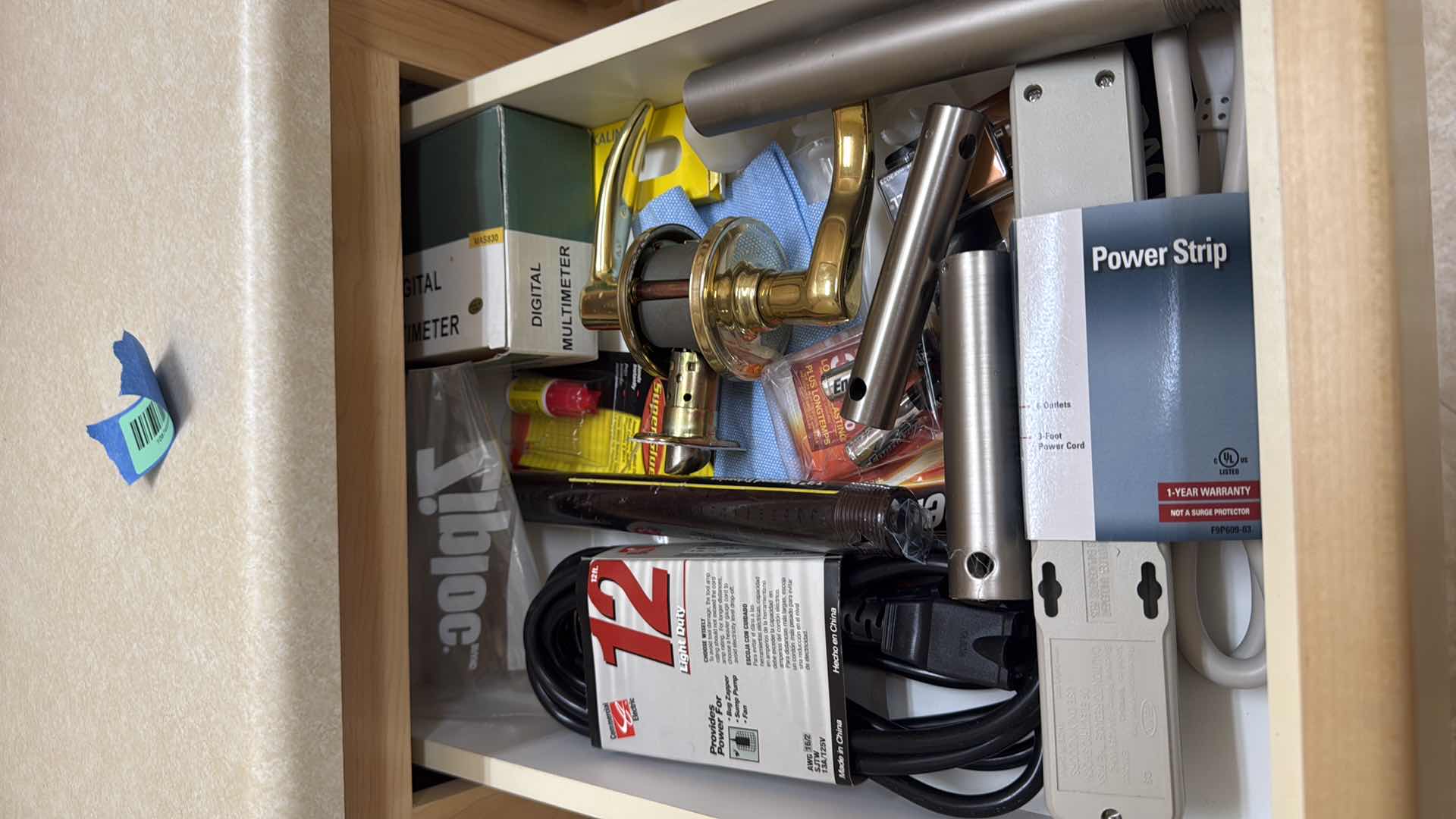 Photo 1 of CONTENTS OF 2 LAUNDRY ROOM DRAWERS-MISC HOME HARDWARE & TOOLS