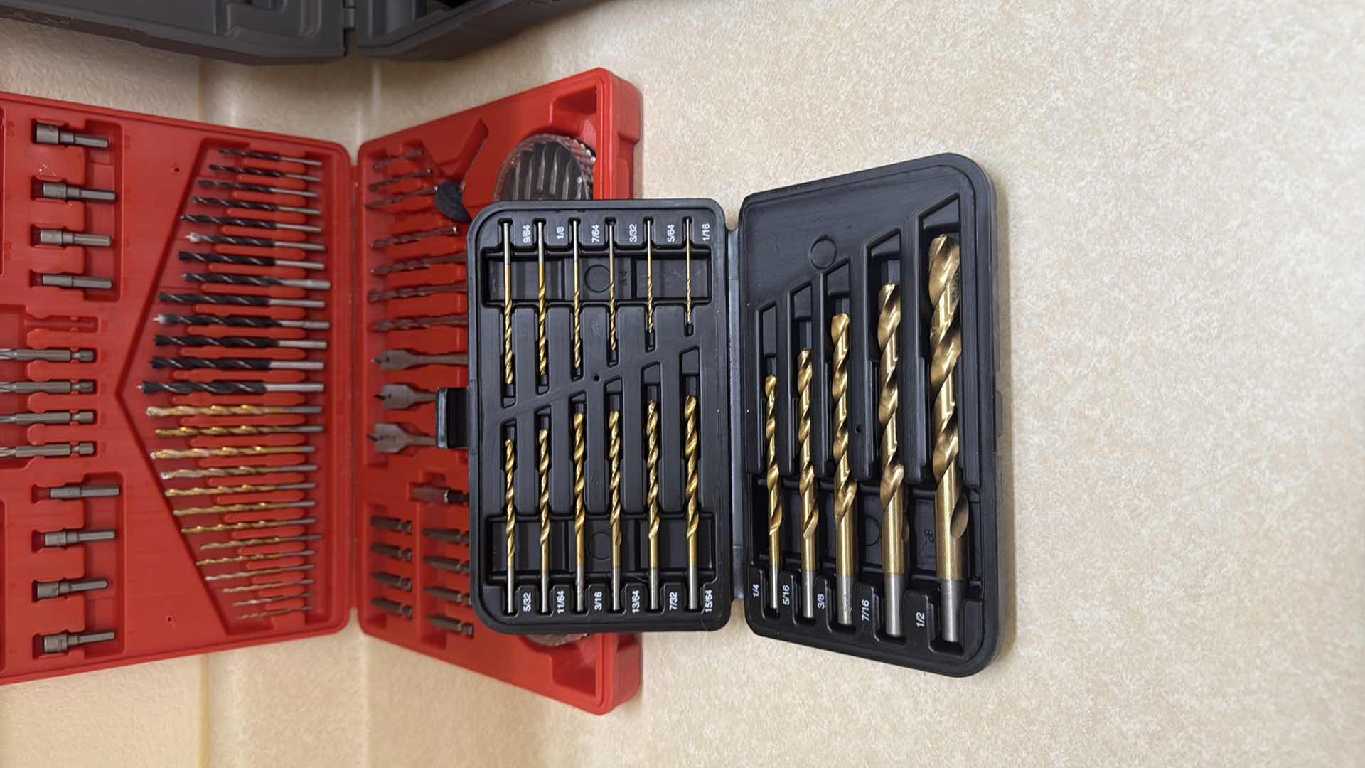 Photo 1 of RYOBI CORDLESS DRILL-DRIVER, TWO DRILL SETS