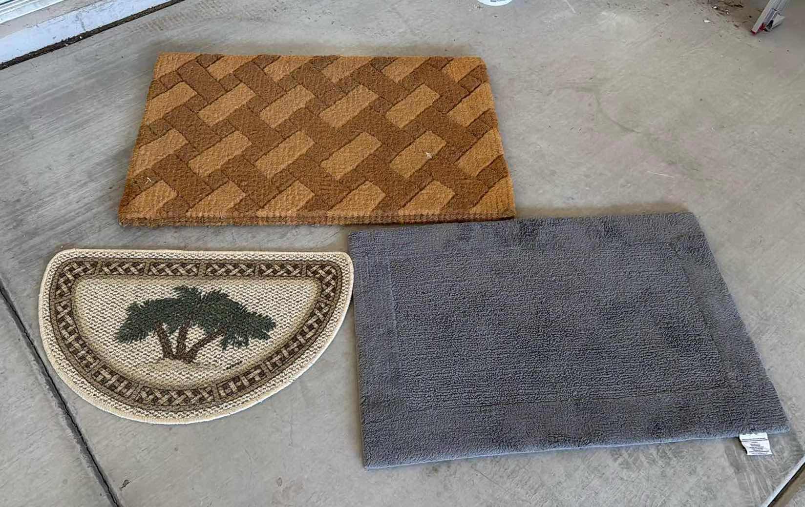 Photo 1 of 2-OUTDOOR FLOOR MATS, GREY THROW RUG