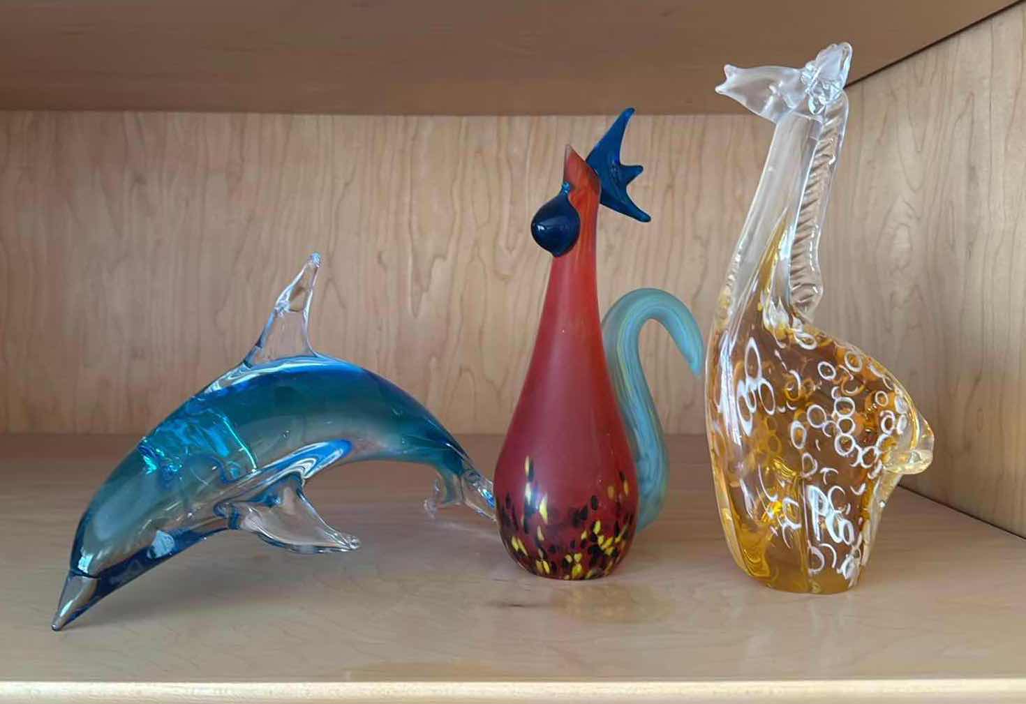 Photo 1 of 3-GLASS ANIMAL FIGURINES