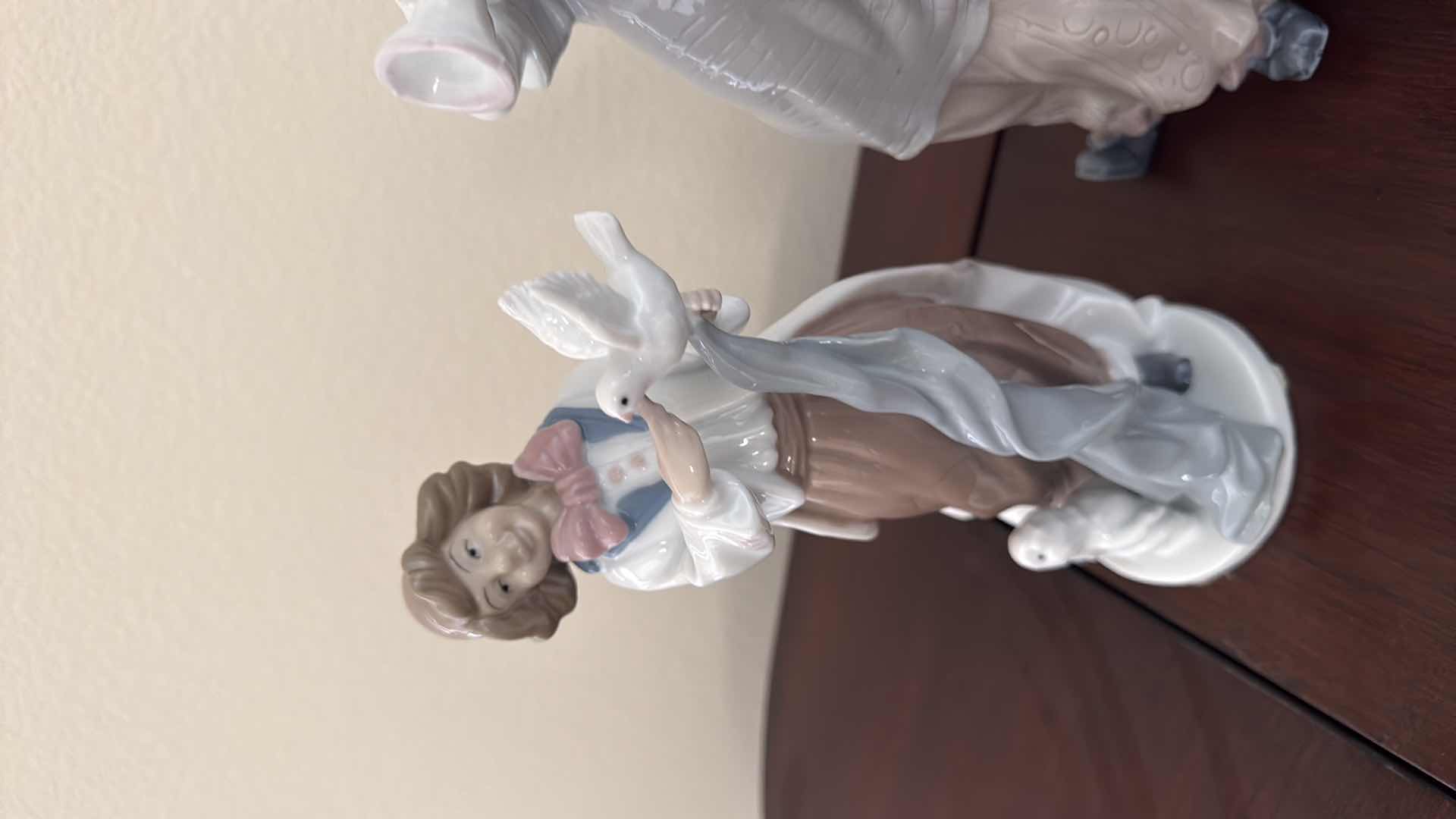 Photo 1 of 2-PORCELAIN FIGURINES H11”