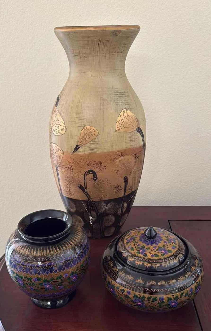 Photo 1 of 3-DECORATIVE VASES & JAR