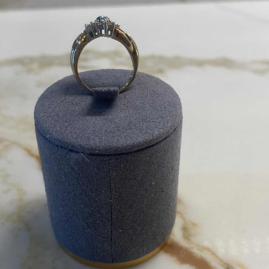 View 4 of 10K YELLOW GOLD W 0.50ctw EMERALD AND 0.25ctw DIAMOND RING 2.7G (APPROXIMATE SIZE 5–6) #18