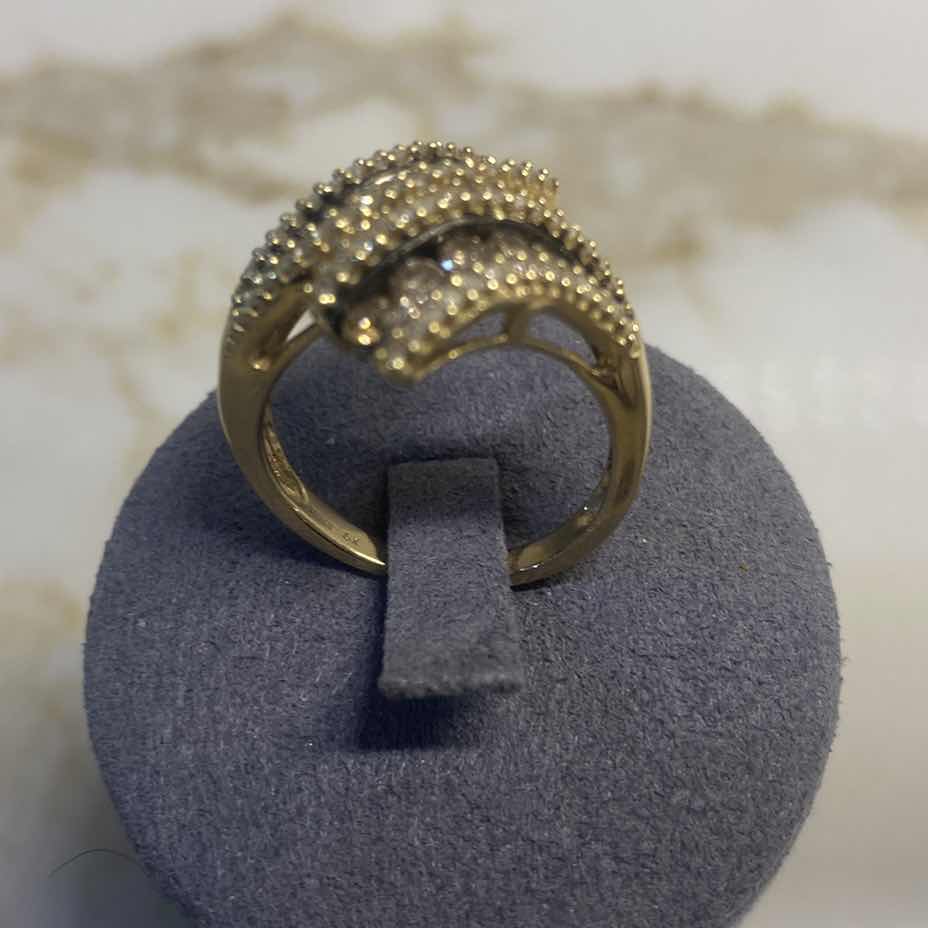 View 5 of 10K YELLOW GOLD W 1ctw CHAMPAGNE, DIAMOND RING 5.3G (APPROXIMATE SIZE 7-8) #12