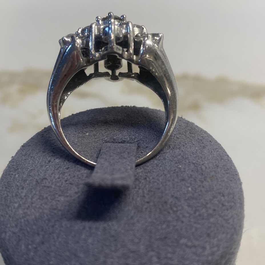 View 4 of 10K WHITE GOLD W 1.5ctw DIAMOND RING 6.5G (APPROXIMATE SIZE 7–8) #19
