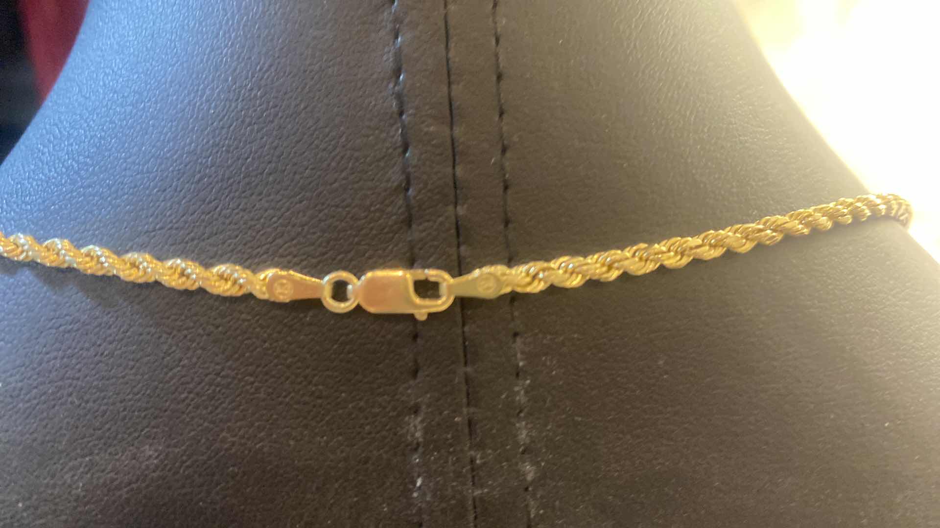View 3 of 10K YELLOW GOLD ROPE NECKLACE 6G #22