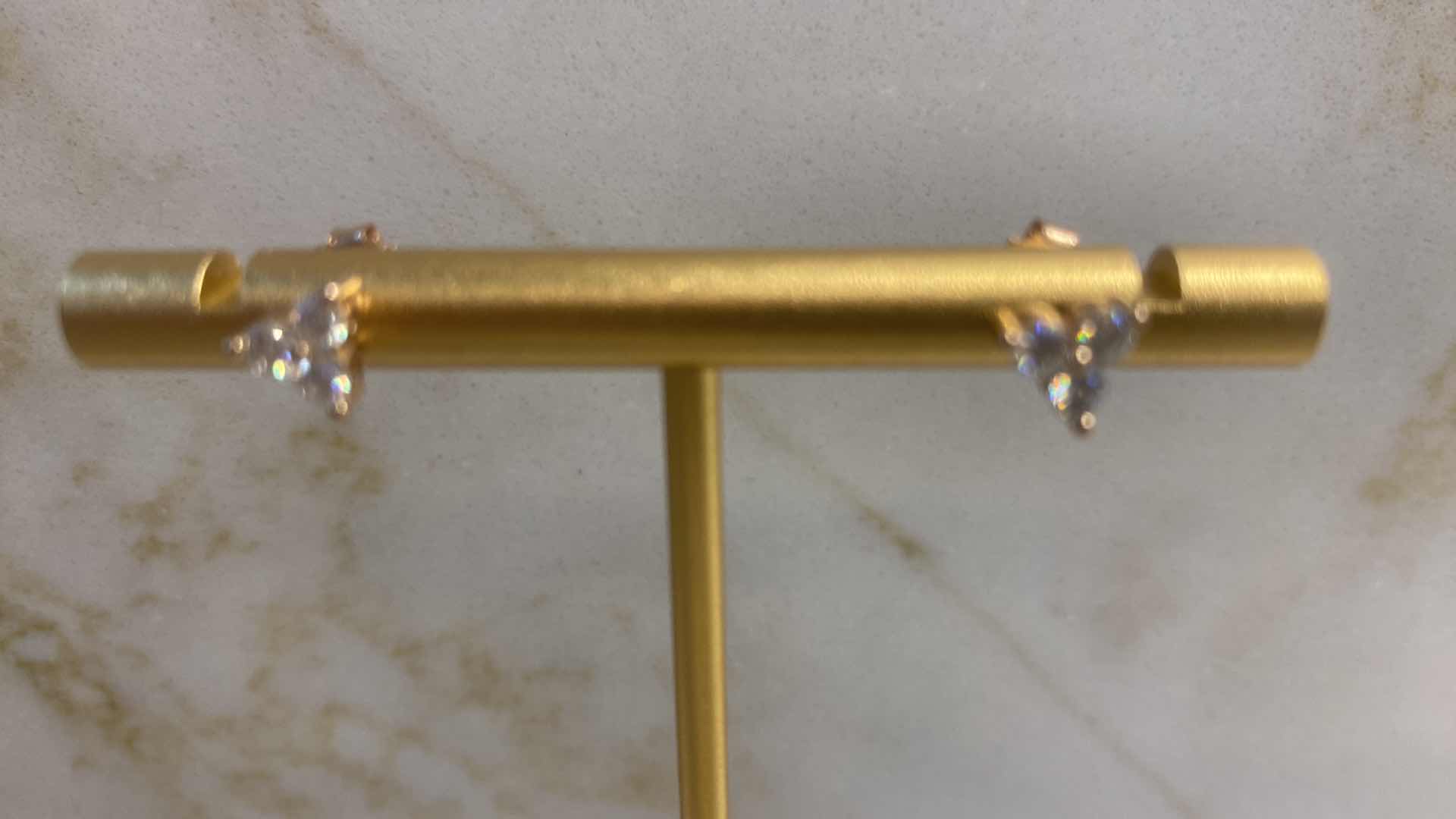 View 2 of 14K ROSE GOLD 0.50ctw DIAMOND STUD EARRINGS 1.2G #54