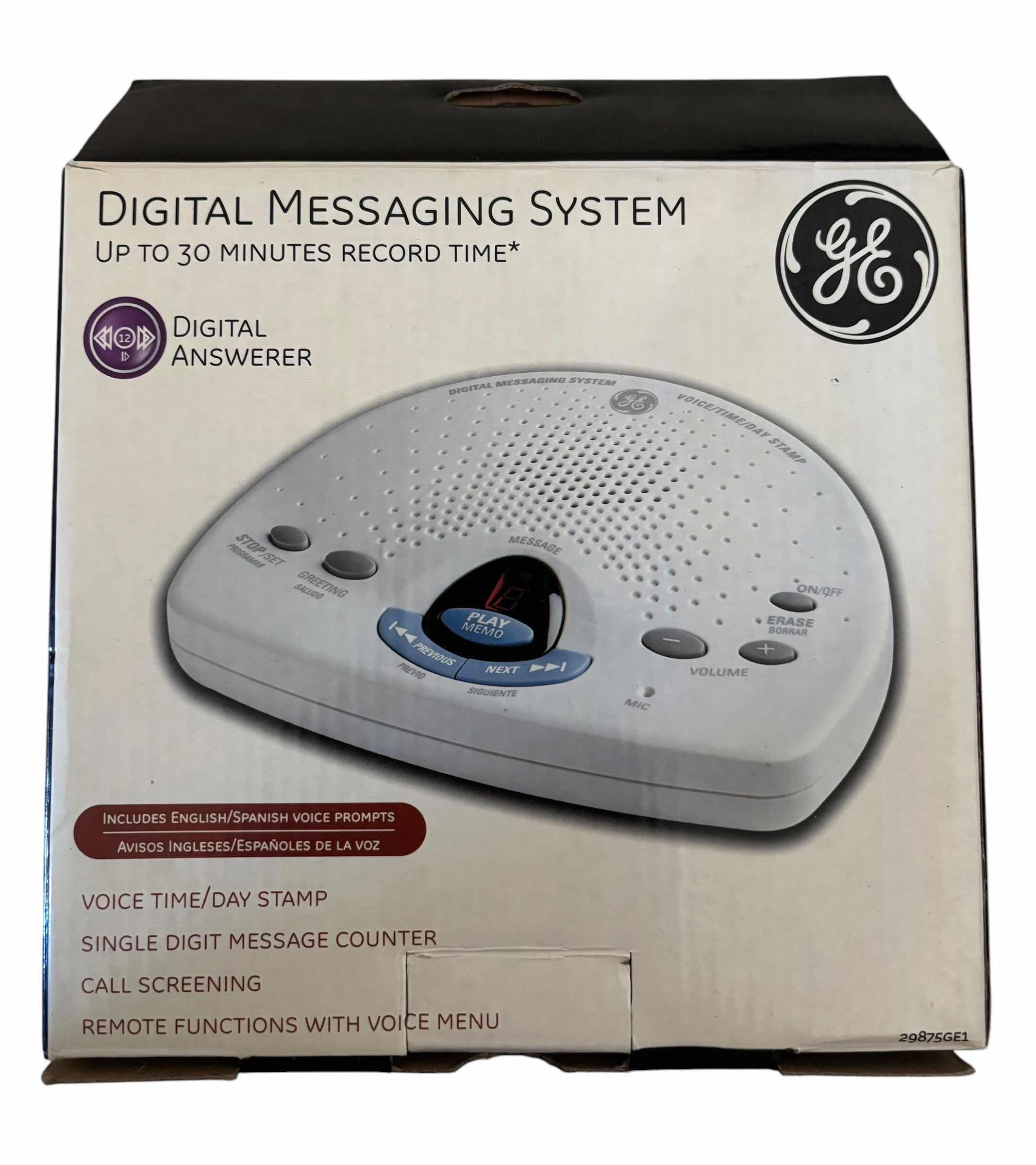 Photo 1 of NIB GE DIGITAL ANSWERING MACHINE