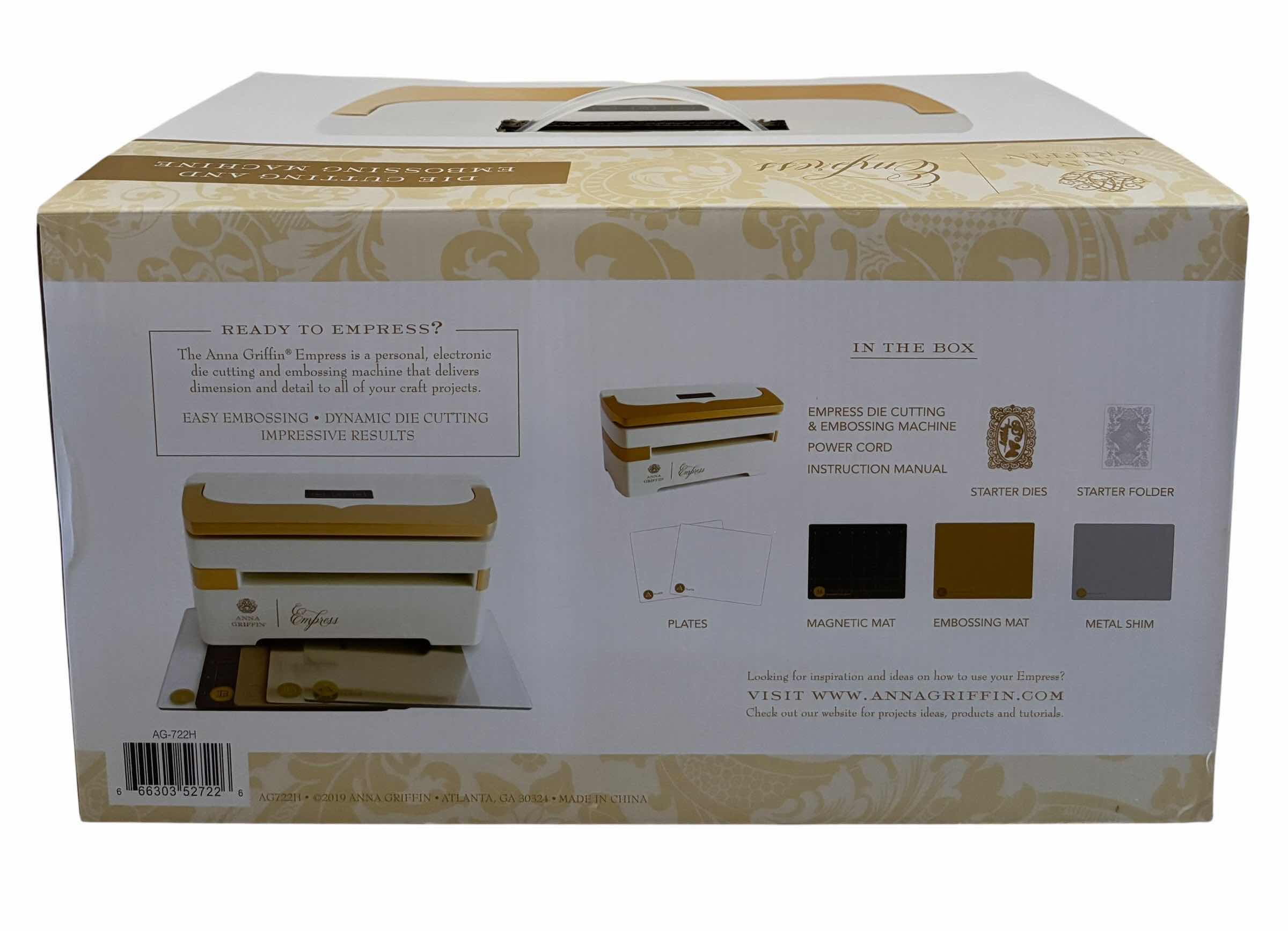 Photo 1 of ANNA GRIFFIN EMPRESS MACHINE - MINI DIE CUTTING & EMBOSSING MACHINE FOR CARD MAKING IN ORIGINAL BOX