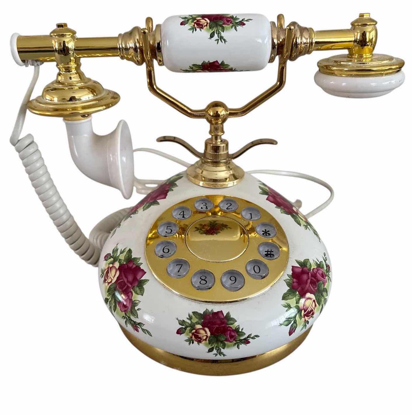 Photo 1 of VINTAGE SIECLE ROSE LANDLINE TELEPHONE H7.5”