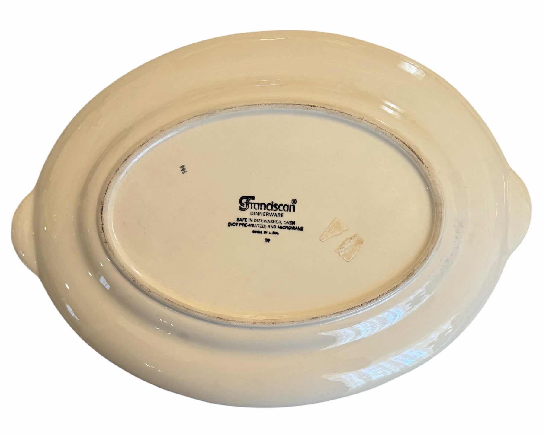 Photo 1 of FRANCISCAN EARTHENWARE STRAWBERRY FAIR PATTERN SERVING PLATTERS (2) $45