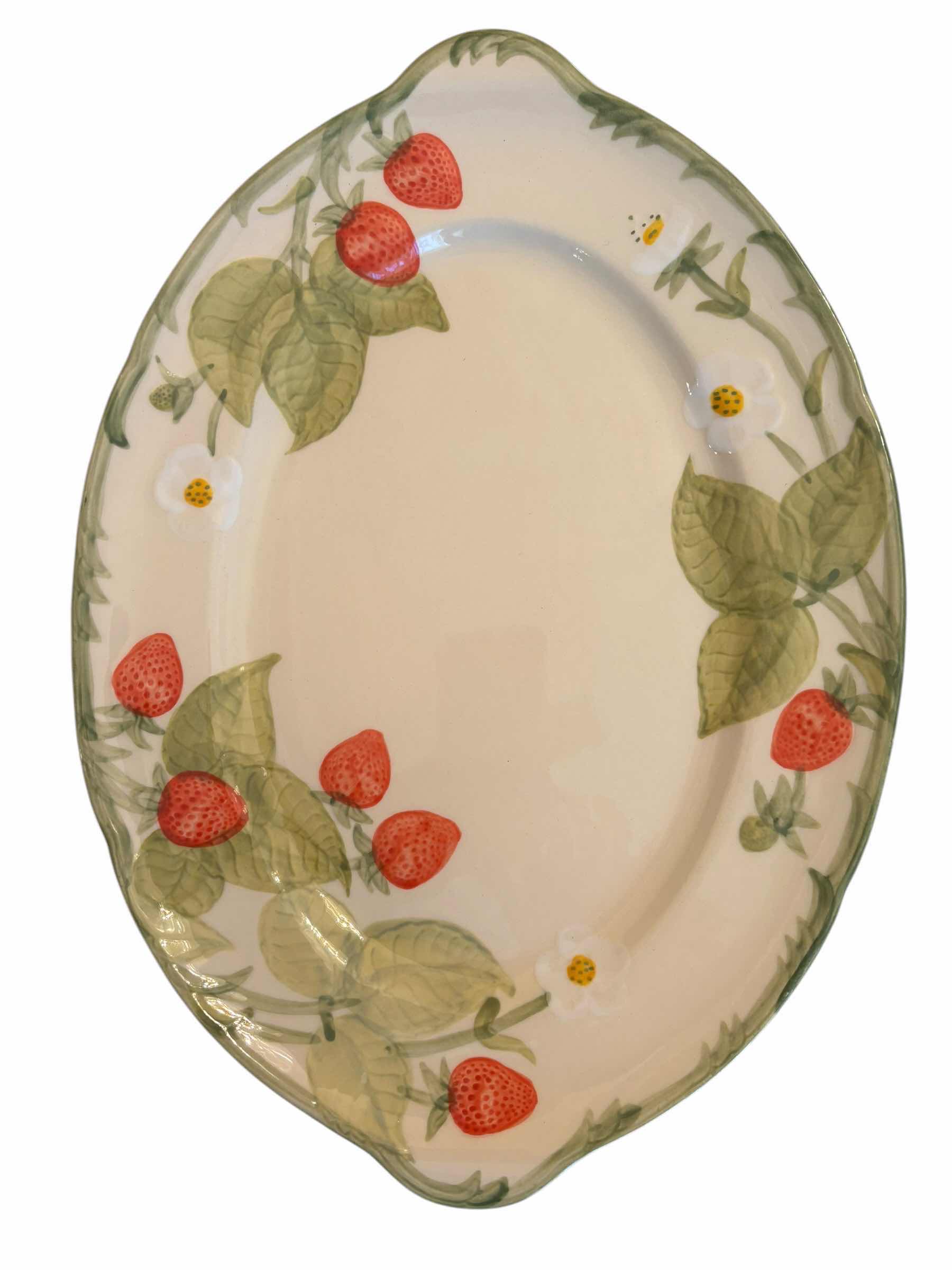 Photo 1 of FRANCISCAN EARTHENWARE STRAWBERRY FAIR PATTERN SERVING PLATTERS (2) $45
