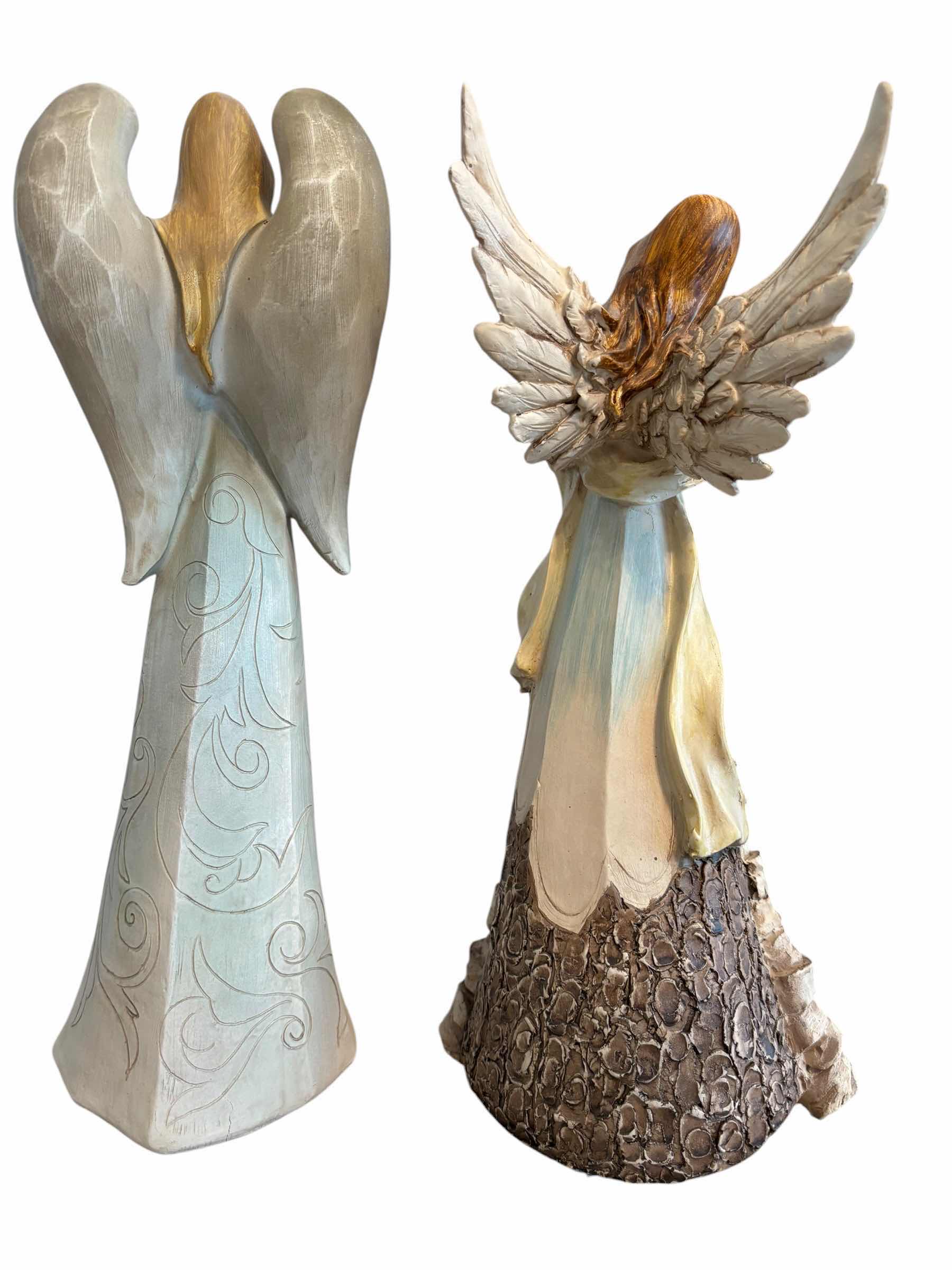 View 3 of DECORATIVE ANGEL FIGURINES (2), TALLEST H13.5”