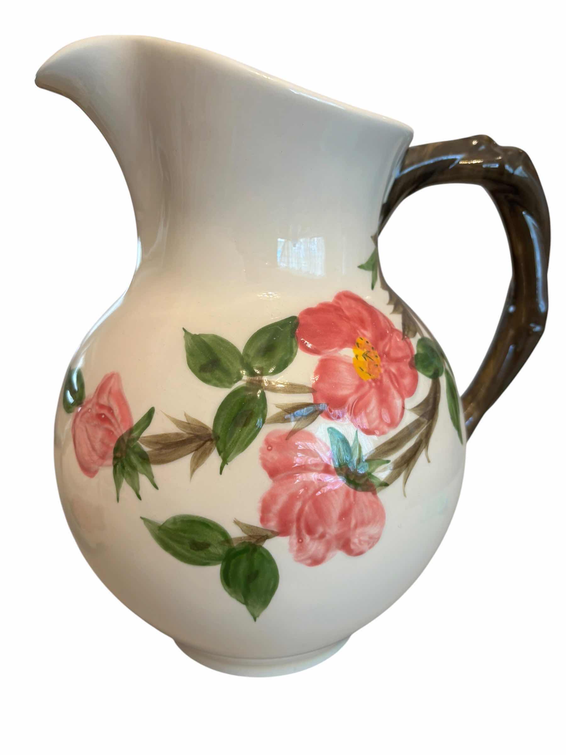 Photo 1 of FRANCISCAN DESSERT ROSE PITCHER H9” & MATCHING PIGGY BANK $90