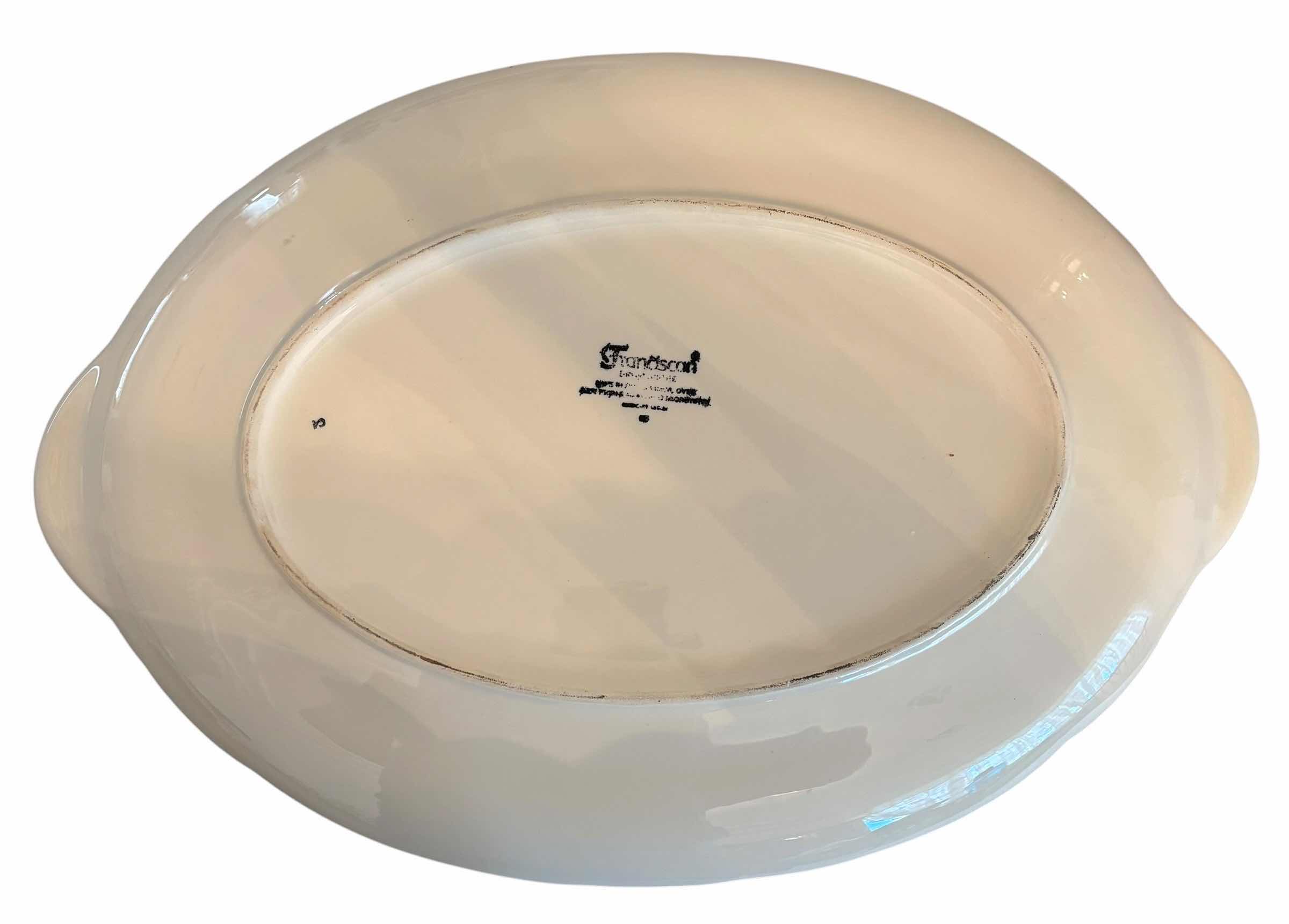 Photo 1 of FRANCISCAN DESERT ROSE SERVING PLATTERS, LARGEST 19.5”L $85