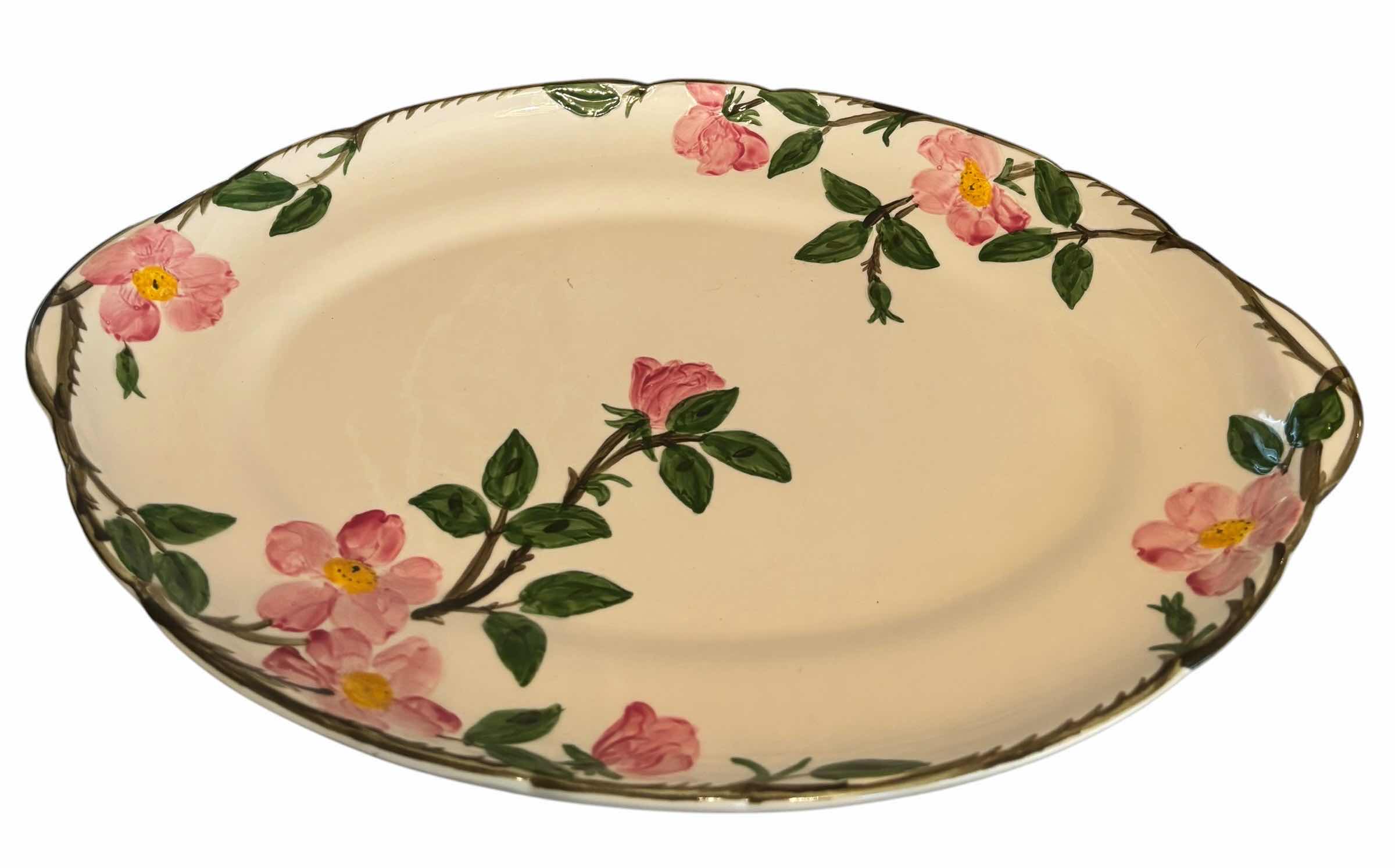 Photo 1 of FRANCISCAN DESERT ROSE SERVING PLATTERS, LARGEST 19.5”L $85