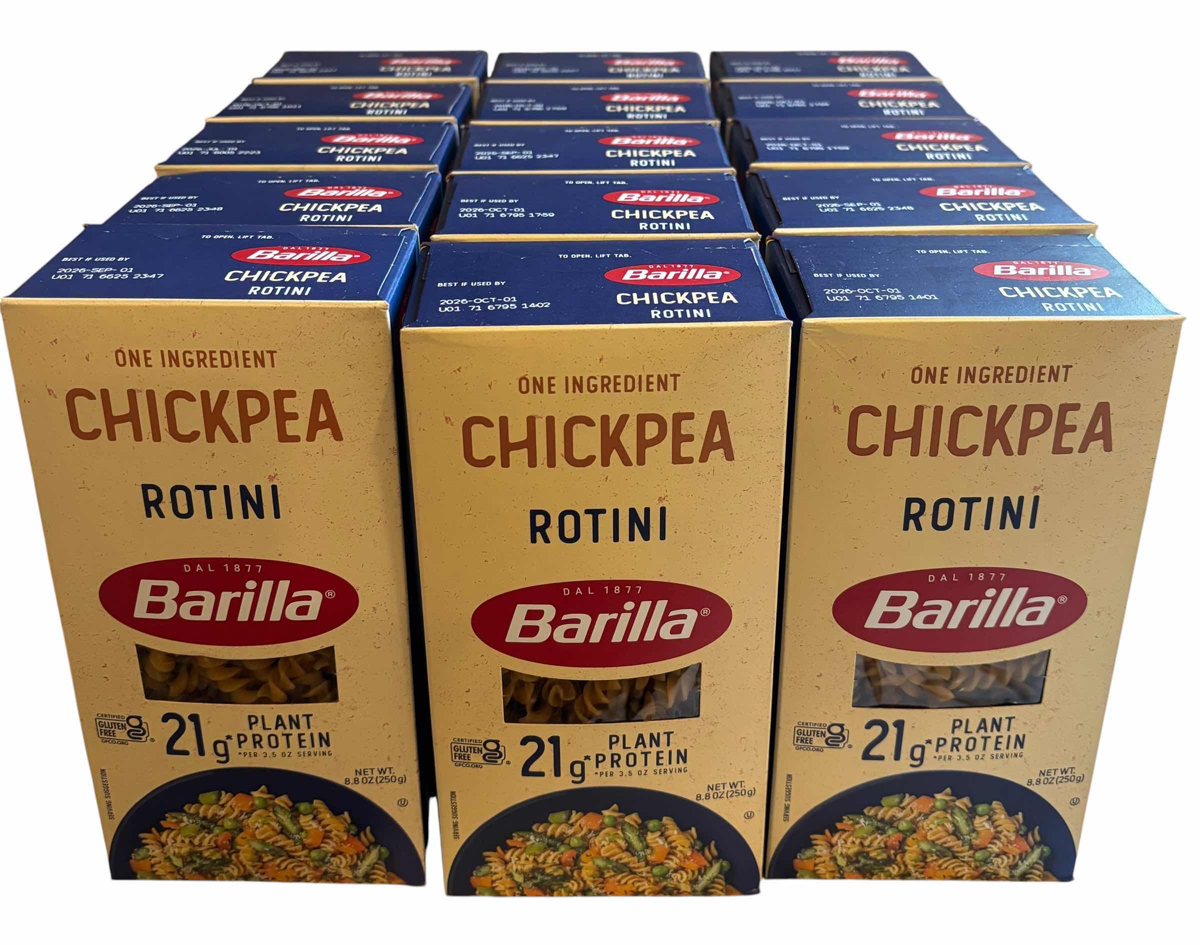 Photo 1 of NIB BARILLA CHICKPEA ROTINI (15 BOXES)